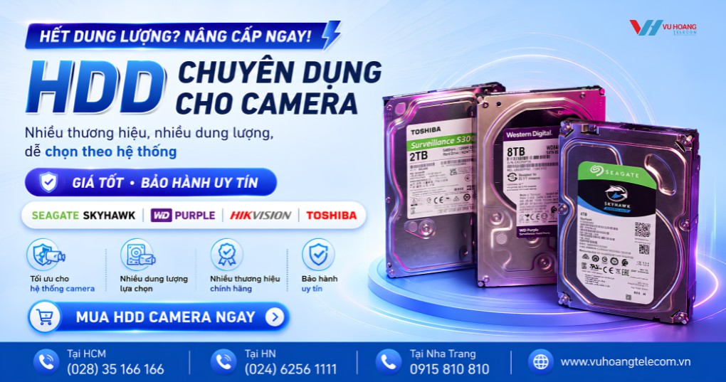 Bán ổ cứng giám sát giá rẻ, chính hãng tại Vuhoangtelecom