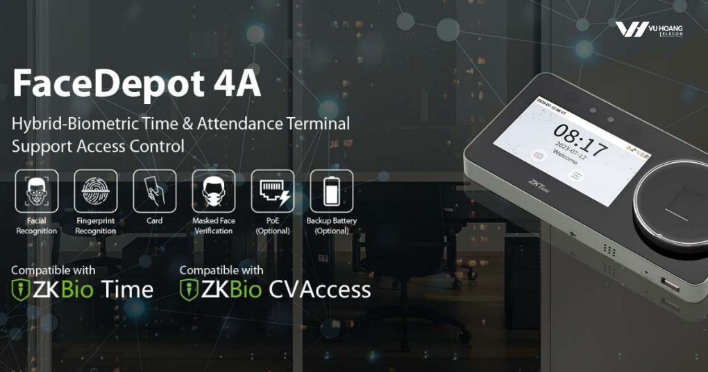 ZKTeco FaceDepot 4A - Cho Nhà Máy, Doanh Nghiệp Đông Người