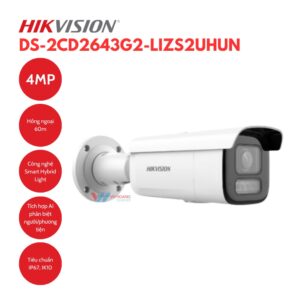 Camera IP Hikvision DS-2CD2643G2-LIZS2UHUN chuẩn IK10