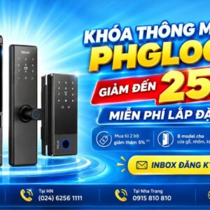 Khuyến mãi khóa thông minh PHGLock - Giảm đến 25%