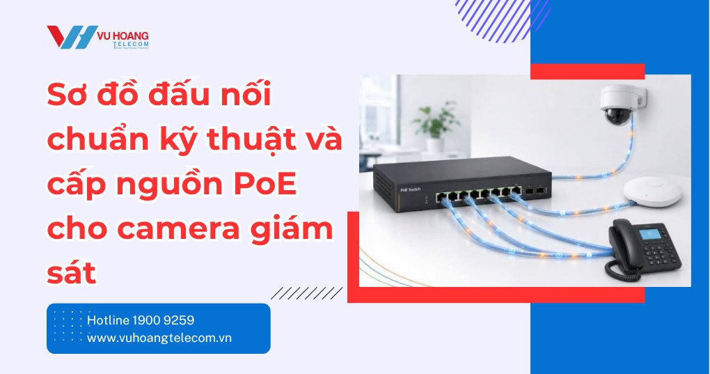 Sơ đồ đấu nối camera poe chuẩn kỹ thuật chi tiết 2026